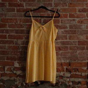 Women's Yellow/White Gingham w/ tie (never worn)